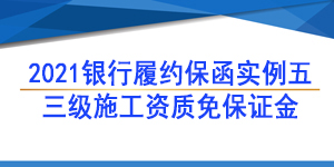 三級資質(zhì)履約保函,履約保函
